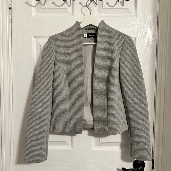 ONLY Gray Blazer Jacket - Size 36 4 Small - Picture 1 of 3